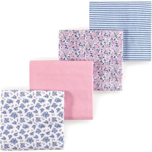 image:imageLuvable Friends Little Treasure Flannel Receiving Blankets 4pkBlooming Classic Floral
