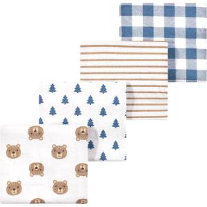 image:imageLuvable Friends Little Treasure Flannel Receiving Blankets 4pkBlue Bears