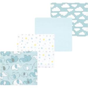 image:imageLuvable Friends Little Treasure Flannel Receiving Blankets 4pkBlue Elephant Journey