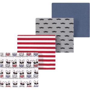 image:imageLuvable Friends Little Treasure Flannel Receiving Blankets 4pkBlue French Dog