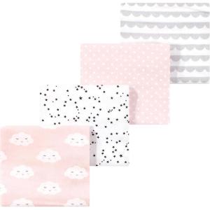 image:imageLuvable Friends Little Treasure Flannel Receiving Blankets 4pkCloudy Dream