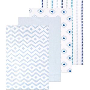 image:imageLuvable Friends Little Treasure Flannel Receiving Blankets 4pkContemporary Blue Mix