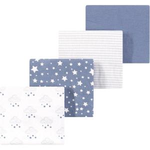 image:imageLuvable Friends Little Treasure Flannel Receiving Blankets 4pkDreamy Cloud Blue
