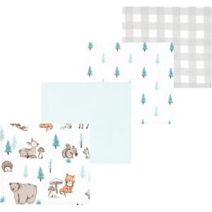 image:imageLuvable Friends Little Treasure Flannel Receiving Blankets 4pkForest Animal Friends