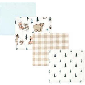 image:imageLuvable Friends Little Treasure Flannel Receiving Blankets 4pkForest Critters