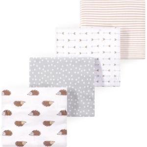 image:imageLuvable Friends Little Treasure Flannel Receiving Blankets 4pkForest Hedgehogs