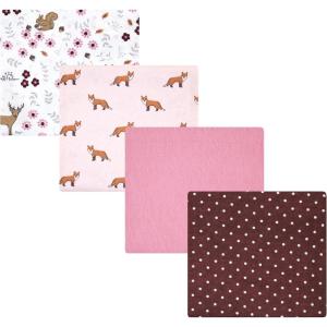 image:imageLuvable Friends Little Treasure Flannel Receiving Blankets 4pkForest Woodland