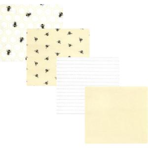 image:imageLuvable Friends Little Treasure Flannel Receiving Blankets 4pkGolden Bees