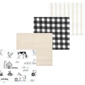 image:imageLuvable Friends Little Treasure Flannel Receiving Blankets 4pkNeutral Farm Animals