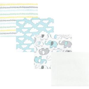 image:imageLuvable Friends Little Treasure Flannel Receiving Blankets 4pkNew Elephant