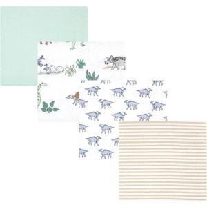 image:imageLuvable Friends Little Treasure Flannel Receiving Blankets 4pkPastel Dino