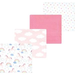 image:imageLuvable Friends Little Treasure Flannel Receiving Blankets 4pkPink Unicorn