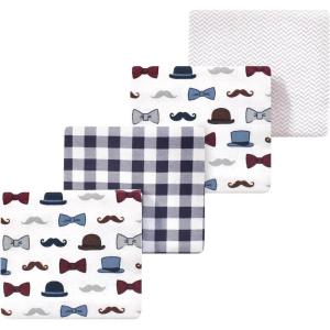 image:imageLuvable Friends Little Treasure Flannel Receiving Blankets 4pkPlayful Handsome Pups