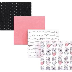 image:imageLuvable Friends Little Treasure Flannel Receiving Blankets 4pkPup Bonjour