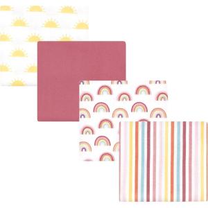 image:imageLuvable Friends Little Treasure Flannel Receiving Blankets 4pkRainbow Sunshine