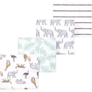 image:imageLuvable Friends Little Treasure Flannel Receiving Blankets 4pkSafari Adventure