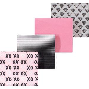 image:imageLuvable Friends Little Treasure Flannel Receiving Blankets 4pkSweetheart Kisses