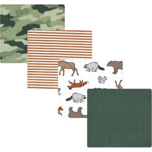 image:imageLuvable Friends Little Treasure Flannel Receiving Blankets 4pkWoodland Animal Adventure