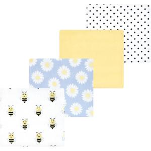 image:imageLuvable Friends Little Treasure Flannel Receiving Blankets 4pkYellow Daisy Bee