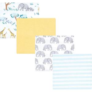 image:imageLuvable Friends Little Treasure Flannel Receiving Blankets 4pkYellow Safari
