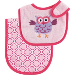 image:imageLuvable Friends Unisex Baby Bib and Burp Cloth Set Blue One SizePink