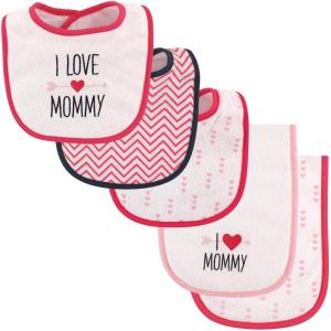 image:imageLuvable Friends Unisex Baby Bib and Burp Cloth Set Boy Thank Heaven One SizeGirl Mommy