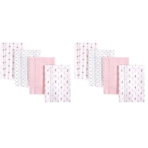 image:imageLuvable Friends Unisex Baby Cotton Flannel Burp Cloths Girl Feathers One Size Pack of 2