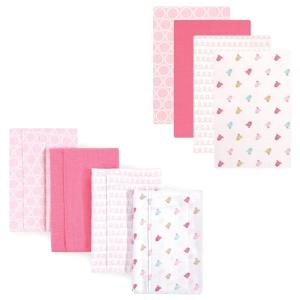 image:imageLuvable Friends Unisex Baby Cotton Flannel Burp Cloths and Receiving Blankets 8Piece Birdies One SizeBirdies