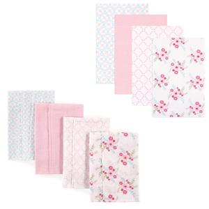 image:imageLuvable Friends Unisex Baby Cotton Flannel Burp Cloths and Receiving Blankets 8Piece Birdies One SizeFloral