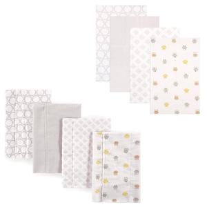 image:imageLuvable Friends Unisex Baby Cotton Flannel Burp Cloths and Receiving Blankets 8Piece Birdies One SizeOwl
