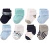 image:imageLuvable Friends Unisex Baby Baby Cotton Rich Terry Socks 16PackMint Navy Stripes