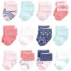 image:imageLuvable Friends Unisex Baby Cotton Rich Baby Terry Socks 24PackCoral Mint Stripe