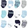 image:imageLuvable Friends Unisex Baby Cotton Rich Baby Terry Socks 24PackMint Navy Stripes