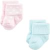 image:imageLuvable Friends Unisex Baby Newborn and Baby Terry SocksCoral Mint Aztec