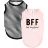 image:imageLuvable Friends Dog Pet Dog and Cats Cotton TShirts 2pk Bananas Space SmallBff Houndstooth