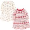 image:imageLuvable Friends Hudson Baby LongSleeve Dresses 2pkHoliday Deer