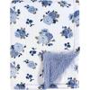 image:imageLuvable Friends Unisex Baby Plush Blanket with Sherpa Back Yellow Floral One SizeBlue Floral
