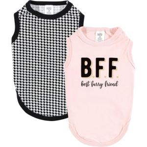image:imageLuvable Friends Dog Pet Dog and Cats Cotton TShirts 2pk Bananas Space SmallBff Houndstooth
