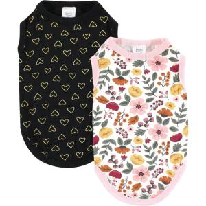 image:imageLuvable Friends Dog Pet Dog and Cats Cotton TShirts 2pk Bananas Space SmallBotanical Heart