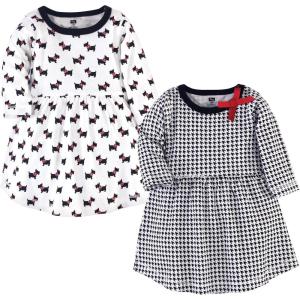 image:imageLuvable Friends Hudson Baby LongSleeve Dresses 2pkBlack Scottie Print