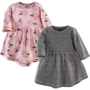 image:imageLuvable Friends Hudson Baby LongSleeve Dresses 2pkBloom Feather