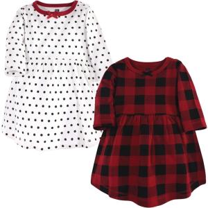 image:imageLuvable Friends Hudson Baby LongSleeve Dresses 2pkFestive Red