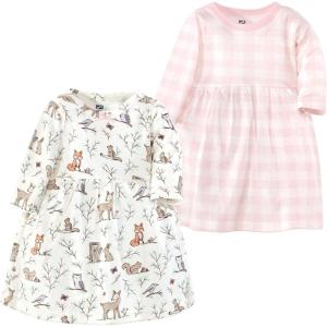 image:imageLuvable Friends Hudson Baby LongSleeve Dresses 2pkMystic Woods