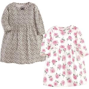 image:imageLuvable Friends Hudson Baby LongSleeve Dresses 2pkRosy Wildcat