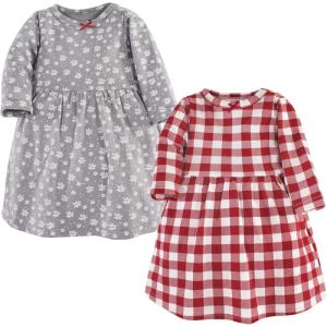 image:imageLuvable Friends Hudson Baby LongSleeve Dresses 2pkWinter Flurry