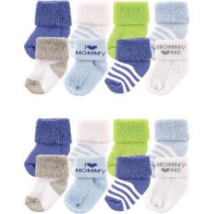image:imageLuvable Friends Unisex Baby Baby Cotton Rich Terry Socks 16PackBlue Mommy