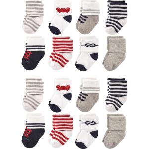 image:imageLuvable Friends Unisex Baby Baby Cotton Rich Terry Socks 16PackNautical