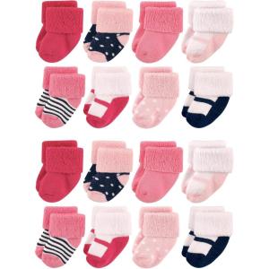 image:imageLuvable Friends Unisex Baby Baby Cotton Rich Terry Socks 16PackNavy Mary Jane