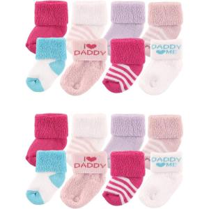 image:imageLuvable Friends Unisex Baby Baby Cotton Rich Terry Socks 16PackPink Daddy