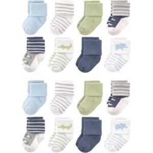 image:imageLuvable Friends Unisex Baby Baby Cotton Rich Terry Socks 16PackSafari